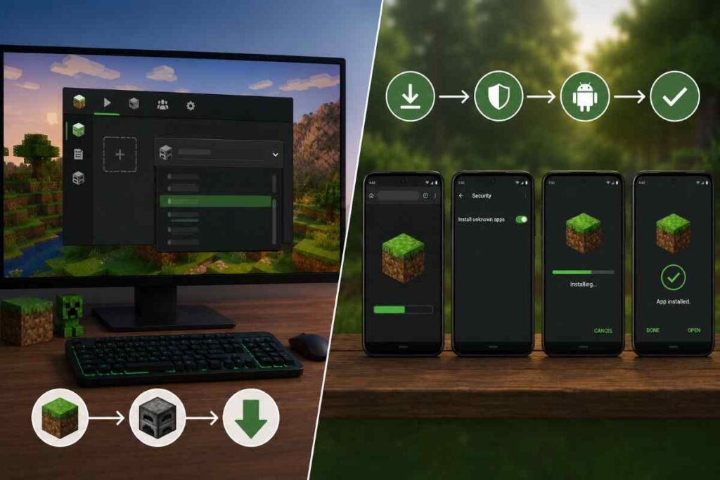 Minecraft old version APK safe install steps on Android